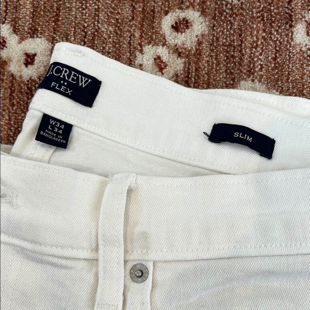 Men’s White J Crew Jeans - Picture 2 of 3